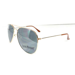 Captain Morgan Black Lens Aviator Gold-Tone Frames Unisex Sunglasses